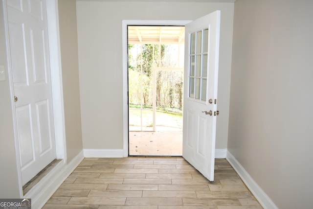 110 Wildwood Cir, Gainesville, GA 30501 - doorway featuring light wood finished floors and baseboards