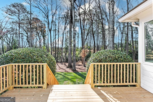 view of wooden terrace