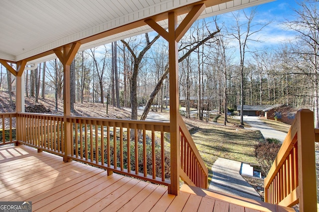 view of wooden deck