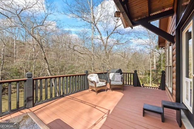 view of wooden deck