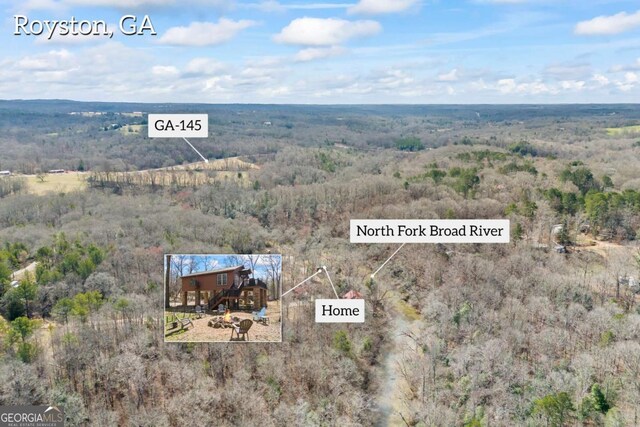 aerial view with a view of trees