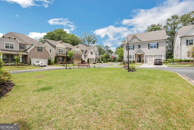 view of yard featuring a residential view