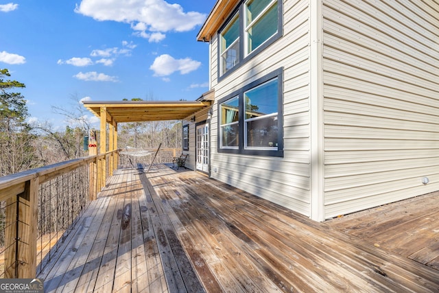 view of wooden deck