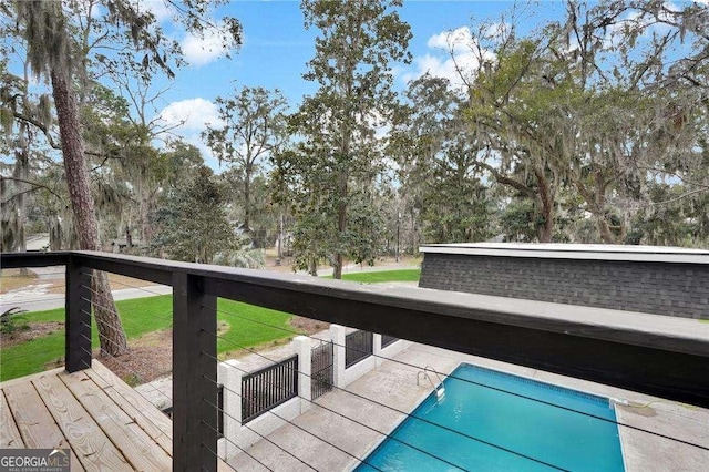 view of wooden deck