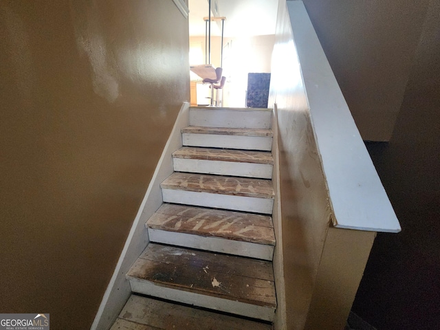6160 Great Oaks Dr, Lithonia, GA 30058 - stairway with baseboards