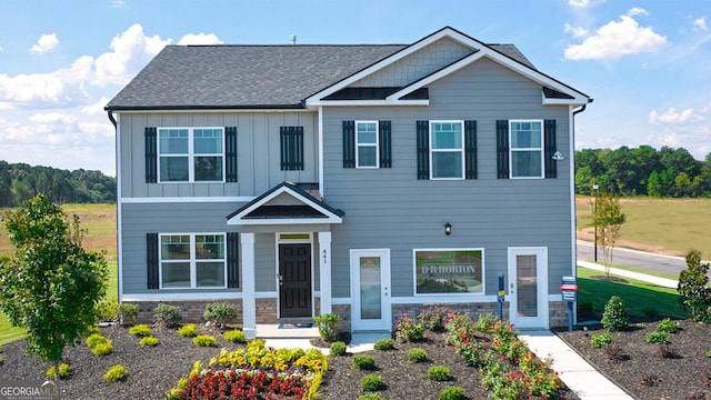 craftsman-style home featuring board and batten siding