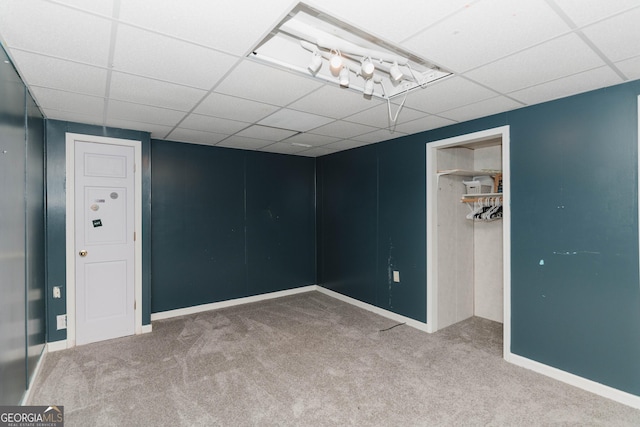 31 Wyngate Ct, Dallas, GA 30157 - interior space featuring carpet, baseboards, and a paneled ceiling