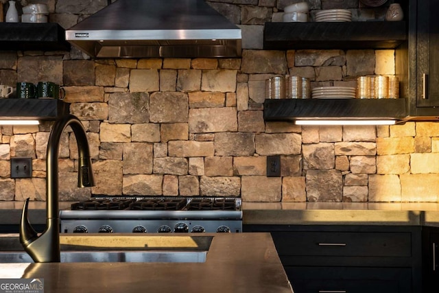 kitchen with exhaust hood