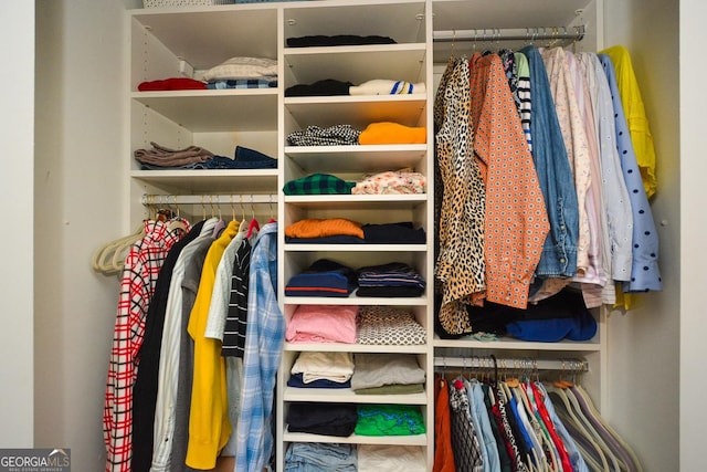 view of closet