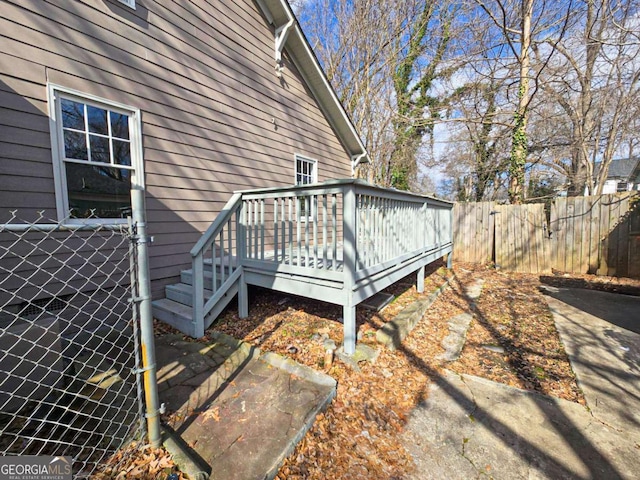wooden deck with fence