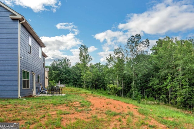 view of yard featuring a patio area