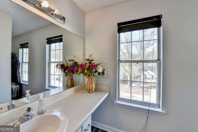 bathroom with vanity