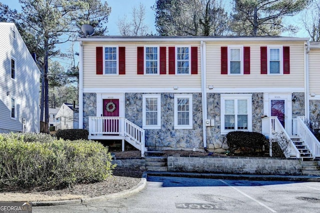 view of front of home featuring stone siding