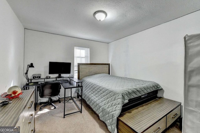 bedroom with a textured ceiling