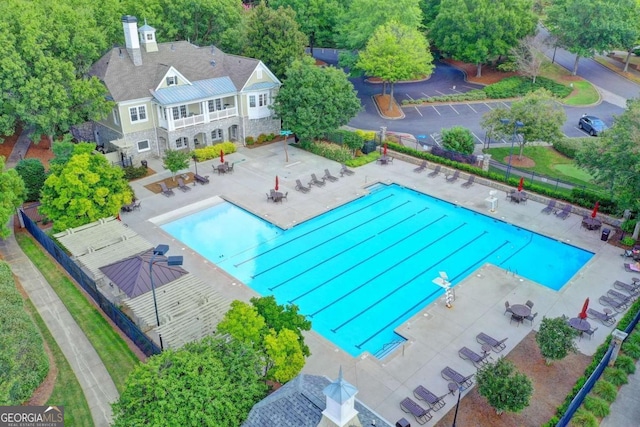 birds eye view of property