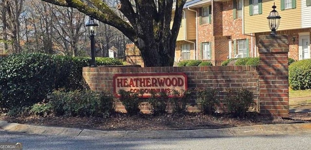 view of community sign