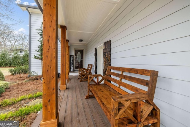 view of wooden deck