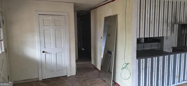 hall featuring hardwood / wood-style floors