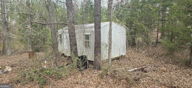 view of shed