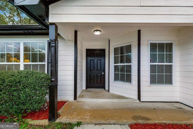 view of doorway to property