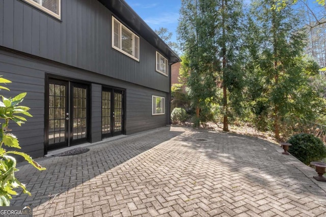 view of patio / terrace featuring french doors