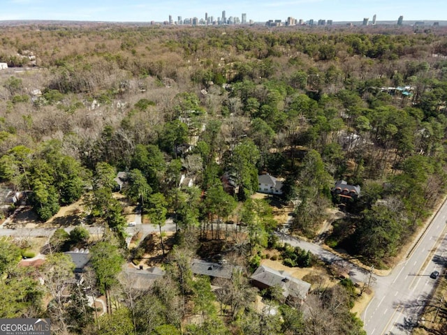 bird's eye view featuring a city view