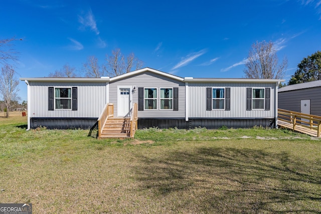 4159 Folks Dr, Blackshear, GA 31516 - manufactured / mobile home with a front yard and fence