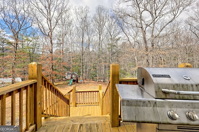 95 Volunteer Ln, Murphy, NC 28906 - wooden deck featuring a grill