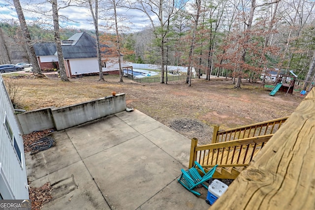 95 Volunteer Ln, Murphy, NC 28906 - view of yard with a patio and a playground