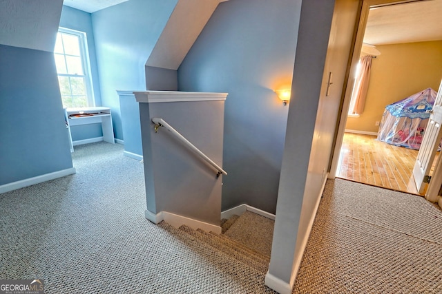 95 Volunteer Ln, Murphy, NC 28906 - stairs with baseboards and carpet floors