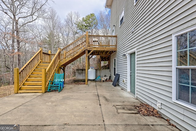 95 Volunteer Ln, Murphy, NC 28906 - view of patio featuring stairs and a wooden deck