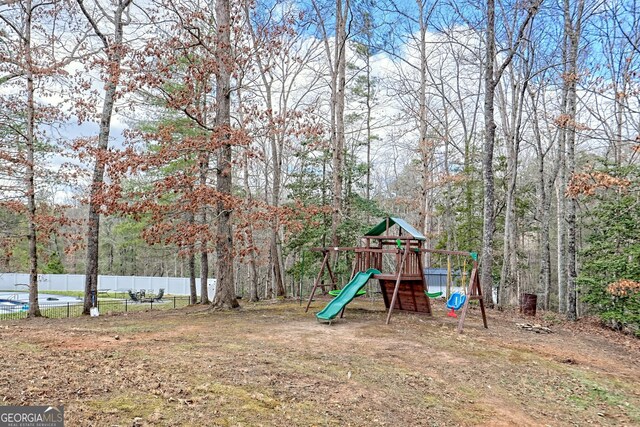 95 Volunteer Ln, Murphy, NC 28906 - view of jungle gym featuring fence