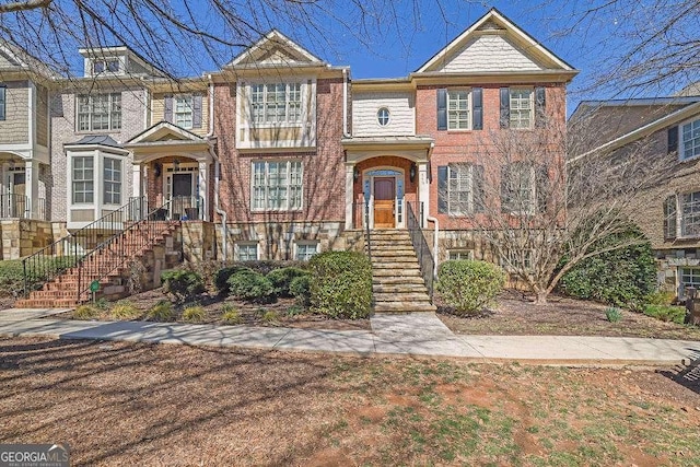 multi unit property with brick siding