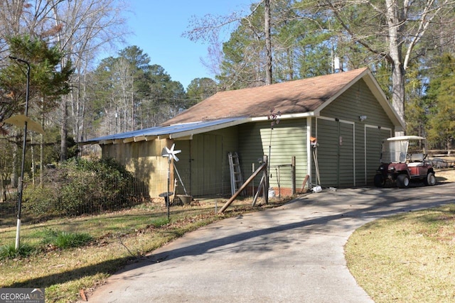 exterior space featuring an outdoor structure