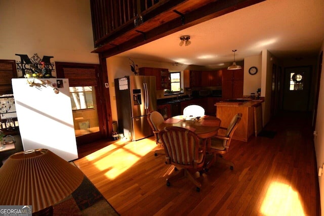 dining room featuring wood finished floors