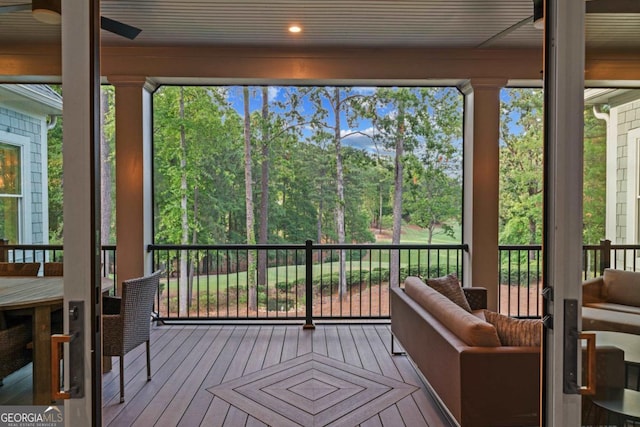 view of sunroom / solarium