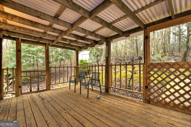 view of wooden terrace