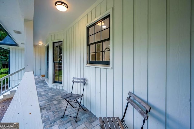 balcony with visible vents