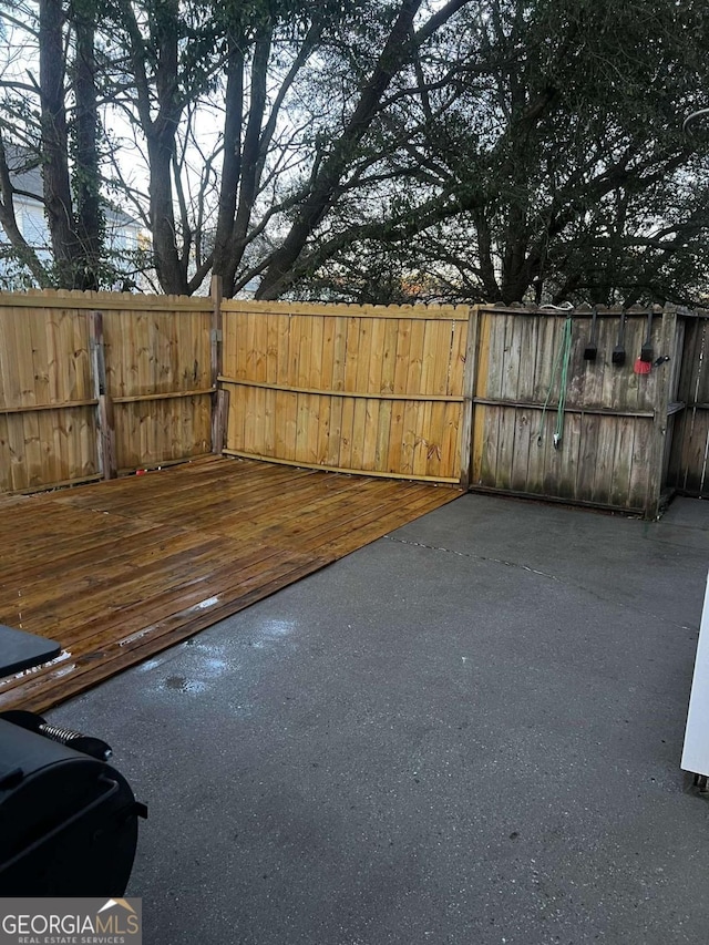 view of patio / terrace with fence