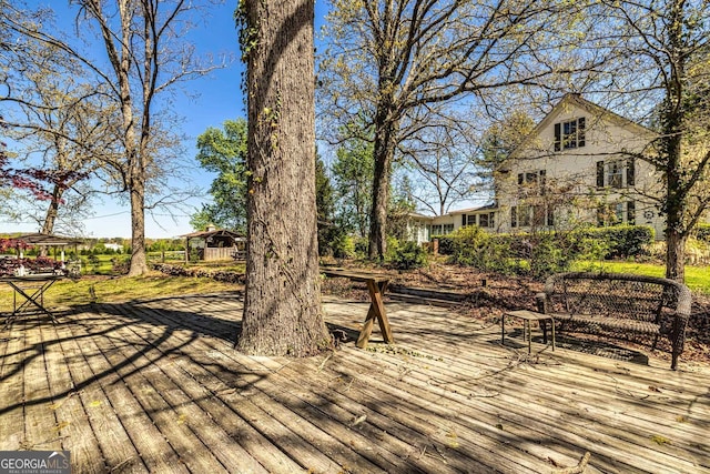 view of wooden terrace