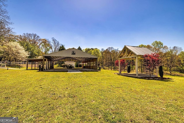 view of yard featuring a gazebo