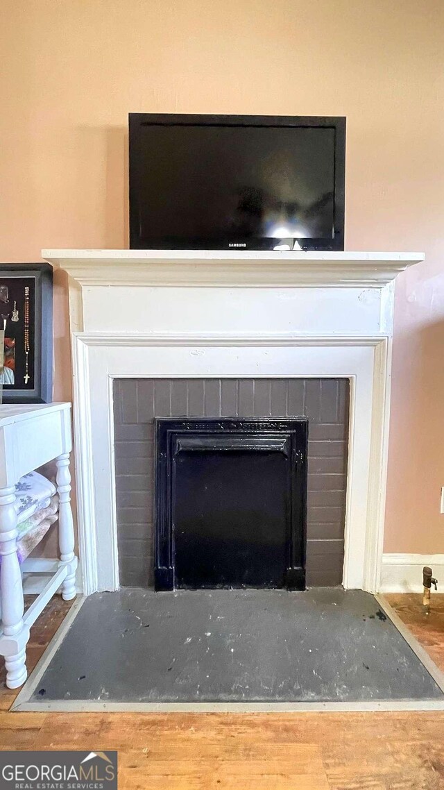 detailed view of wood finished floors