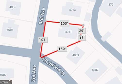aerial overview of property's location