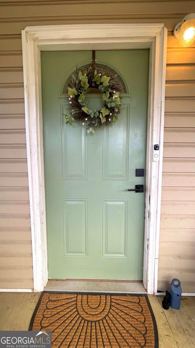 view of exterior entry