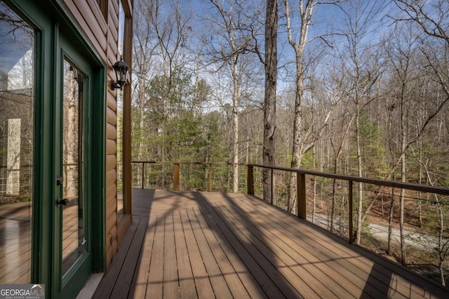 view of wooden terrace