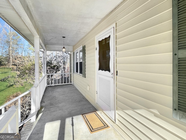 view of patio with covered porch