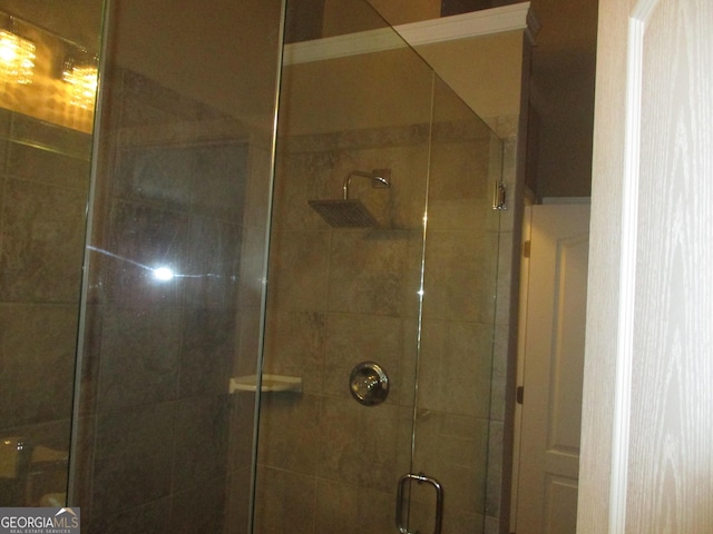 full bath featuring a shower stall