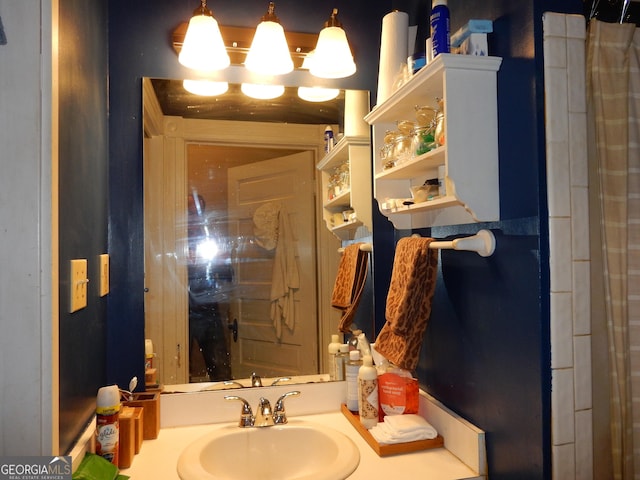 bathroom featuring vanity