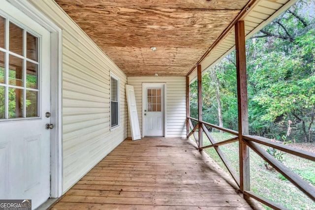 view of wooden deck