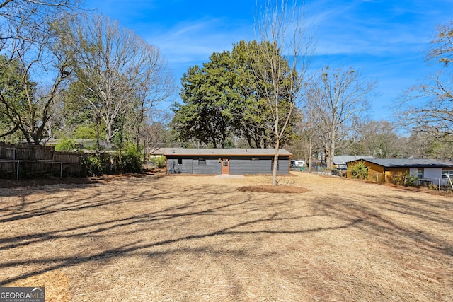 exterior space with fence